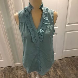 Aqua Sleeveless Blouse
